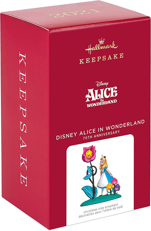 Hallmark Keepsake Christmas Ornament 2021, Disney Alice in Wonderland 70th Anniversary