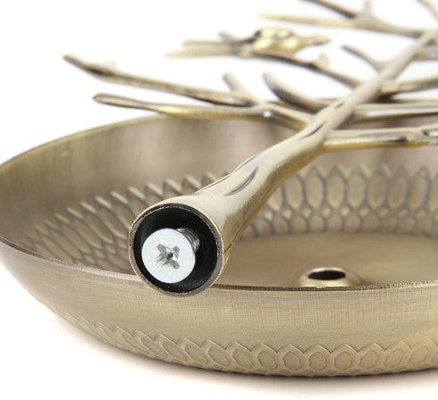 AUTODECO Retro Jewelry Tree Organizer for Necklaces and Earrings Ring Tree Holder Display Jewelry Tower Tree Great Gift for Women Girl Antique Cyan