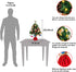 Oyydecor Pre-lit Artificial Mini Christmas Tree 24Inch Small Christmas Tree with 50 LED Small Lights and Cloth Bag Base for Table Top Desk Classic Series Holiday Decoration