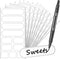 132 Pieces Removable Food Labels Stickers Waterproof Kitchen Labels for POP Food Storage, Home Organization with Marker Pen, 3 Sizes (Silver)