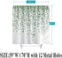 Maccyafst Eucalyptus Shower Curtain Green Leaves Shower Curtain Watercolor Leaf Shower Curtain Fabric Floral Shower Curtain Waterproof Plants Bathroom Curtains with Hooks