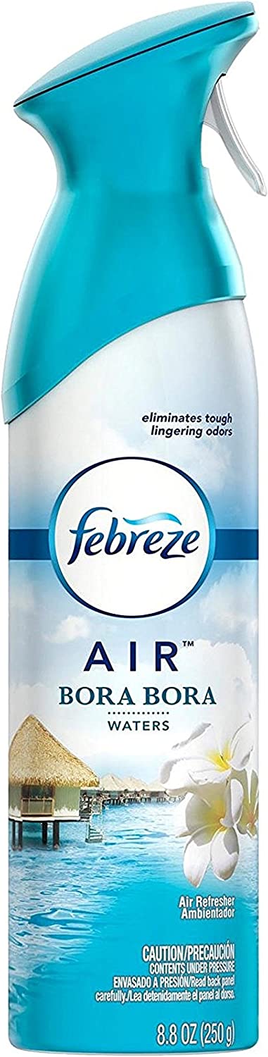 Febreze Air Refresher Spray - Bora Bora Waters - Net Wt. 8.8 OZ Per Bottle - Pack of 3 Bottles