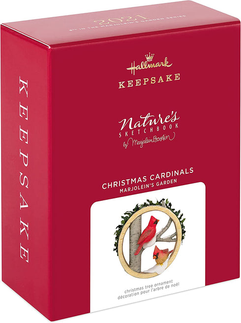 Hallmark Keepsake Christmas Ornament 2021, Marjolein's Garden Christmas Cardinals