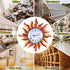 MUMTOP Indoor Outdoor Wall Clock Outdoor Clock Wall-Mounted Clock Exquisite Decoration (Sun)