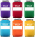 Hello My Name Is - Customizable Can Coolers Party Favor Meeting Fun Way To Introduce Yourself, Multi Colored, 12 Pc