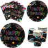 Glow Party Supplies-Complete Pack Glow Party Tableware Including Plates, Cups, Napkins for Glow Birthday, Roller Skating, Ice Skating,Dance Party Serves 16