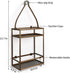 Minggoo Shower Caddy Organizer, Mounting Over Shower Head Or Door, Extra Wide Space for Shampoo, Conditioner, and Soap with Hooks for Razors and More,10.5" x 4.5" x 22.4", Bronze