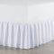 Martex 1C26548 Basic Ruffle Solid Polyester Machine Washable 15 Inch Drop Queen Bed Skirt, White