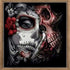 Bimkole 5D Diamond Painting Kits Skull Skeleton Couple, Full Drill Beauty Death DIY Rhinestone Embroidery Set Paint with Diamonds Art by Number Kits Cross Stitch Home Wall Craft Decoration (12x12in)