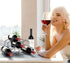 Countertop Wine Rack Freestanding, Small Wine Holder Stand Metal Wine Rack Honeycomb, Black 9 Wine Bottle Holder Organizer for Water Bottle, Tabletop Wine Storage Holder Rack for Home Kitchen Bar