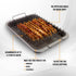 EaZy MealZ Bacon Rack & Tray Set | Specialty Tray and Grease Catcher | Even Cooking | Non-Stick | Healthy Cooking | Quality Material | Customized Cooking Experience (Medium, Gray)