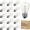 S14 LED Light Bulbs 15 Pack 1.5W (Equivalent to 11 W) Shatterproof Replacement Bulbs with E26 Medium Base, Warm LED Bulbs for Outdoor Patio Garden Vintage String Lights