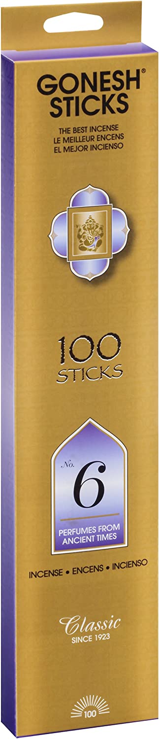 Gonesh Collection #6 100 Stick Pack Classic Incense Count