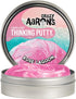 Crazy Aaron's Thinking Putty 4” Tin – Liquid Glass “Rose Lagoon” – Crystal Clear Pink Butty – Never Dries Out