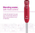 New House Kitchen Immersion Hand Blender 2 Speed Stick Mixer with Stainless Steel Shaft & Blade 300 Watts Easily Food, Mixes Sauces, Purees Soups, Smoothies, and Dips, Red