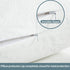 HOMBYS Bamboo Waterproof Pillow Protector with Zipper, Breathable Ultra Soft Zippered Pillow Cases Queen Size, White Pillow Covers Set of 2 for Summer, Hot Sleepers, Night Sweats