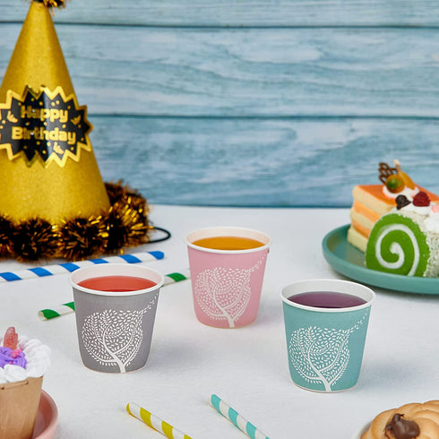 600 Pack 3oz Disposable Bathroom Cups, Colorful Disposable Mouthwash Cups, Small Disposable Cups, Mini Paper Cups for Parties, Picnics, Barbecues, Travel and Events.