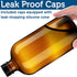 Empty Amber Glass Spray Bottles with Labels - 16oz Bottle for Essential Oils, Gardening, Cleaning Solutions, Pets, Plants , and Hair Misting - Durable Trigger Sprayer with Mist and Stream Option