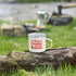 Holiday Coffee Mug - Festive White Enamel Camping 16 Ounce Coffee Cup For Home and Gifting, Merry Xmas Ya Filthy Animal