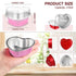 Heart Shaped Cake Pans with Lids, 3.4 Ounces/ 100 ml, Aluminum Foil Mini Disposable Heart Cupcake Pans for Valentine's Day Wedding Parties (Red, Pink, Purple,30 Sets)