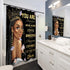 LIGHTINHOME African American Woman Quotes Shower Curtain Inspirational Black Girl Queen 60Wx72H Motivational Butterfly Intelligent Word Fabric Waterproof Home Bathtub Decor 12 Pack Plastic Hooks