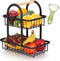 Fruit Basket, 2 Tier Fruit Bowl Storage Holder Detachable Wire Baskets Holder Fruit Tray, Kitchen Organizer For Fruit Vegetables Bread Snack,Free Fruit Peeler,Metal,Black