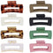 Hair Claw Clips 8 PCS 4.1" Rectangular French Design Hair Clips Large Claw Clip for Women Girls Jaw Clips