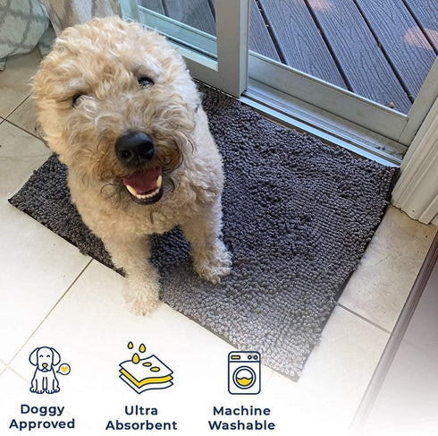 The Original Muddy Mat Bathroom Rugs, Highly Absorbent, Non-Slip, Thick Shaggy Microfiber Welcome Door Mat, Extra Soft Chenille Rug for Kitchen, Bedroom, Perfect for Indoor Outdoor & Muddy Pet Paws