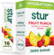 Stur Electrolyte Hydration Powder | Fruit Punch | High Antioxidants & B Vitamins | Sugar Free | Non-GMO | Daily Hydration & Workout Recovery | Keto | Paleo | Vegan (16 Packets)