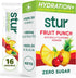 Stur Electrolyte Hydration Powder | Fruit Punch | High Antioxidants & B Vitamins | Sugar Free | Non-GMO | Daily Hydration & Workout Recovery | Keto | Paleo | Vegan (16 Packets)