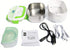 electric lunch box for car and home,heated lunch boxes for adults, lunch warmer portable 12V/24V/110V,portable thermos with Spoon and Two Compartments (Green)