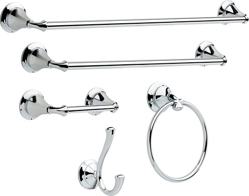 DELTA Linden Towel Ring, Chrome, Bathroom Accessories, 79446 3.38 x 7.50 x 8.88 inches