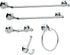 DELTA Linden Towel Ring, Chrome, Bathroom Accessories, 79446 3.38 x 7.50 x 8.88 inches