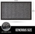 Gorilla Grip Durable Natural Rubber Door Mat, Waterproof, Low Profile, Heavy Duty Welcome Doormat for Indoor and Outdoor, Easy Clean, Rug Mats for Entry, Patio, Busy Areas, 17x29, Steel Chevron