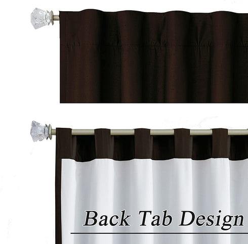 WEST LAKE Brown Linen Blackout Curtain 63 Inches Silk Thermal Insulated Backtab Living Room Window Curtain Noise Reducing Window Treatment Drape for Bedroom Kid Room Nursery 42" Wx63 L,1 Panel