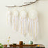 Hiplus Boho Handmade Native Macrame Dream Catchers,Wedding Party Favor,Nursery Decor,Baby Shower,Birthday Gift,Bedroom Wall Ornaments Car Hanging Decoration ¦ (4 PCS Round Shape)