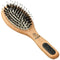 Kent PF02 Small Cushion Detangler Brush, Boar Bristle and Non-Scratch Nylon Mix Hairbrush for Straightening Smoothing. Oval Wood Paddle Detangling Hair Brush for Medium to Long Hair, Made in England