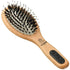 Kent PF02 Small Cushion Detangler Brush, Boar Bristle and Non-Scratch Nylon Mix Hairbrush for Straightening Smoothing. Oval Wood Paddle Detangling Hair Brush for Medium to Long Hair, Made in England