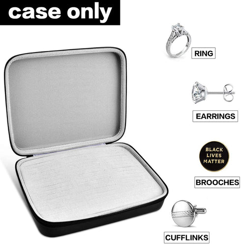 GWCASE Ring Organizer Storage Case - Jewelry Ring Display Collector Box with 42 Slots. Rings Tray Holder Showcase Fits for 50+ Rings, Earrings, Brooches and Cufflinks (Box Only)