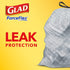 GLAD Protection Series Force Flex Drawstring Smell Shield, Gray, 13 Gallon, 110 Count