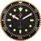 Lafocuse Black Wall Clock Glow in Dark Non Ticking Silent with Luminous Tick Mark Garage Design Quarz Clocks for Living Room Bedrooms 12 Inch