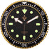 Lafocuse Black Wall Clock Glow in Dark Non Ticking Silent with Luminous Tick Mark Garage Design Quarz Clocks for Living Room Bedrooms 12 Inch