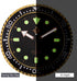 Lafocuse Black Wall Clock Glow in Dark Non Ticking Silent with Luminous Tick Mark Garage Design Quarz Clocks for Living Room Bedrooms 12 Inch