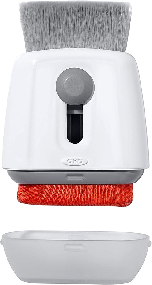 OXO Good Grips Electronics Cleaning Brush,Orange,One Size & Good Grips Sweep & Swipe Laptop Cleaner, White, One Size