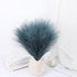 lulute 6 Stems Faux Pampas Grass,17 inch Artificial Pampas Grass,45cm Fake Dried Pompous Grass Branches,Decor for Home Kitchen Garden Party Photographing,Flower Arrangement Vase?Lake Blue?