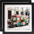 10x10 Black Picture Frames Square Classic Natural Wood 2 Pack for Wall Mounting and Tabletop Display