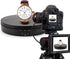 Leadleds 360 Degree Turntable Display Stand, 3 Speeds Electric Rotating Display Stand for Photography Video Shooting Props Jewelry (Black)