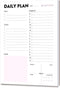 Daily Planner Notepad - A5 Calendar, Scheduler, Organizer with Priority, To Do List, Appointments, Notes, Meals and Water Intake Tracker, 50 Undated Tear-Off Sheets Planning Pad, 5.8"x8.25"