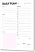 Daily Planner Notepad - A5 Calendar, Scheduler, Organizer with Priority, To Do List, Appointments, Notes, Meals and Water Intake Tracker, 50 Undated Tear-Off Sheets Planning Pad, 5.8"x8.25"