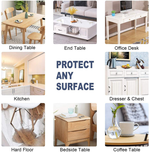 OstepDecor Custom 30 x 16 Inch Clear Desk Pad, 1.5mm Thick Plastic Clear Desk Mat, Desk Protector Clear, Desk Mats on top of Desks, Vinyl Clear Table Cover Protector for Writing Desk